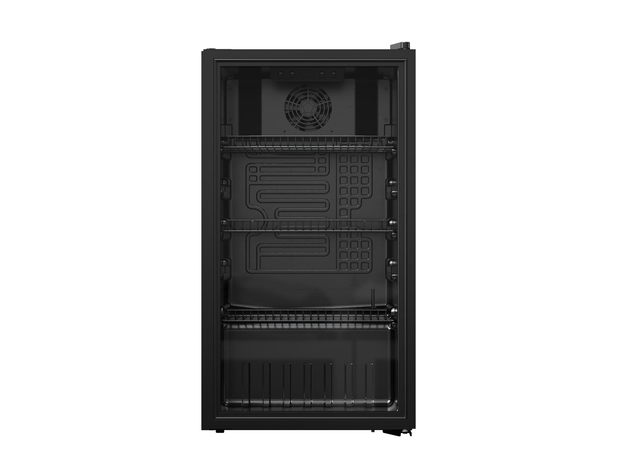 YUNA Cool-View GKS90B Glastürkühlschrank | 89 L | schwarz