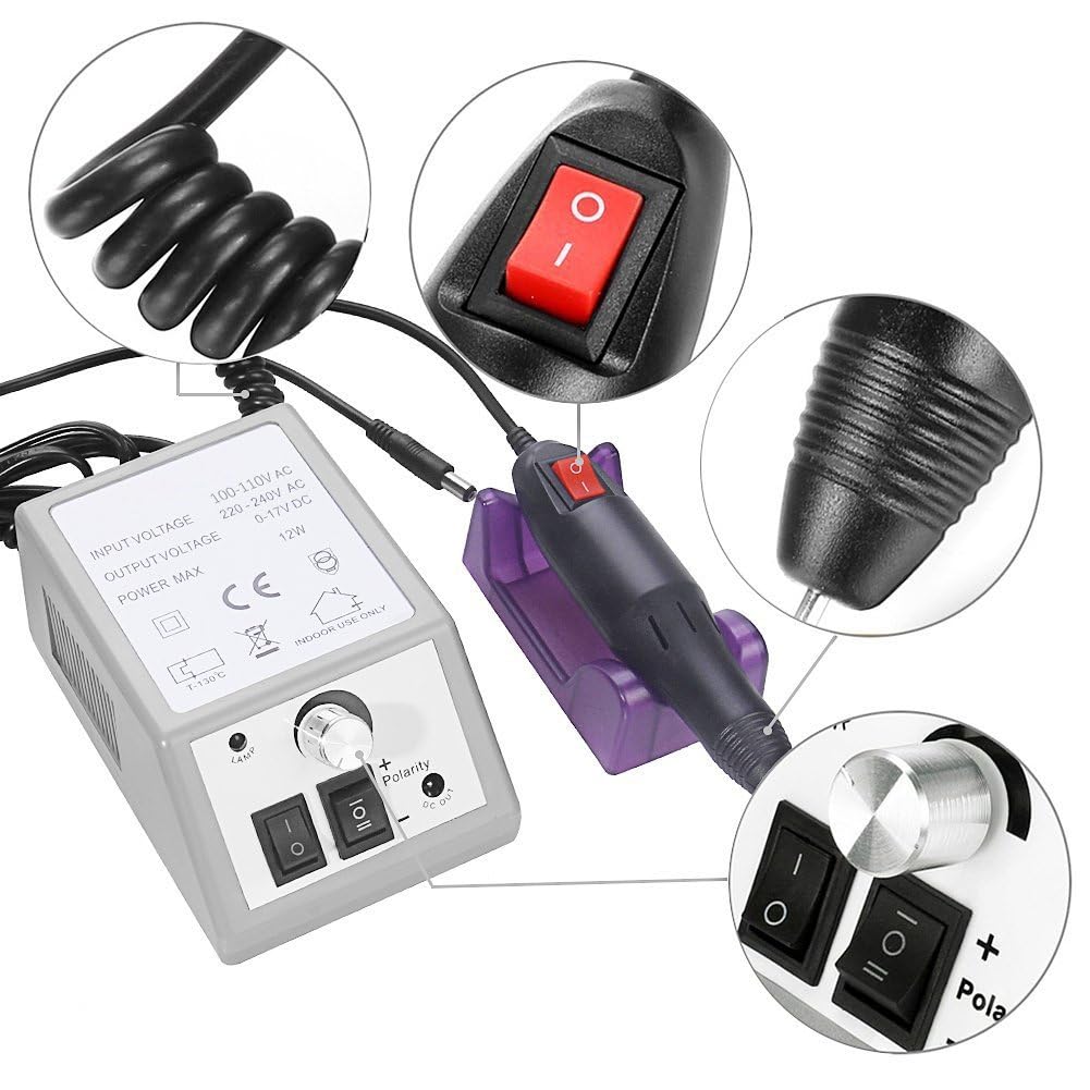 Electric Nail Files Professional Nail Drill Machine Manicure Set Acrylic Nail Gel Polish Remover Electric Nail Drill Pedicure Kit - Image 2