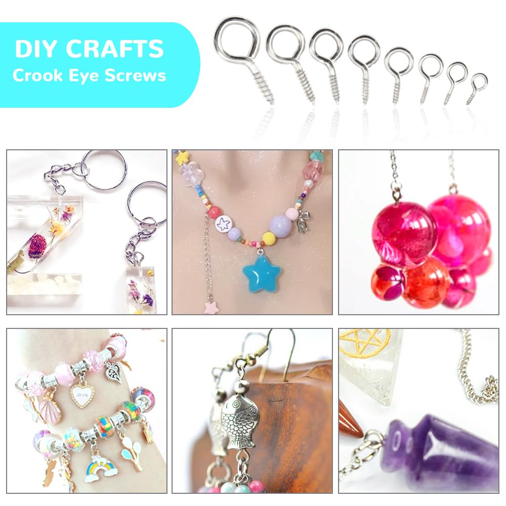 120 Bulloni A Occhiello Oro - Ganci Avvitabili Per Legno, Artigianato, Mobili, Con Scatola Porta