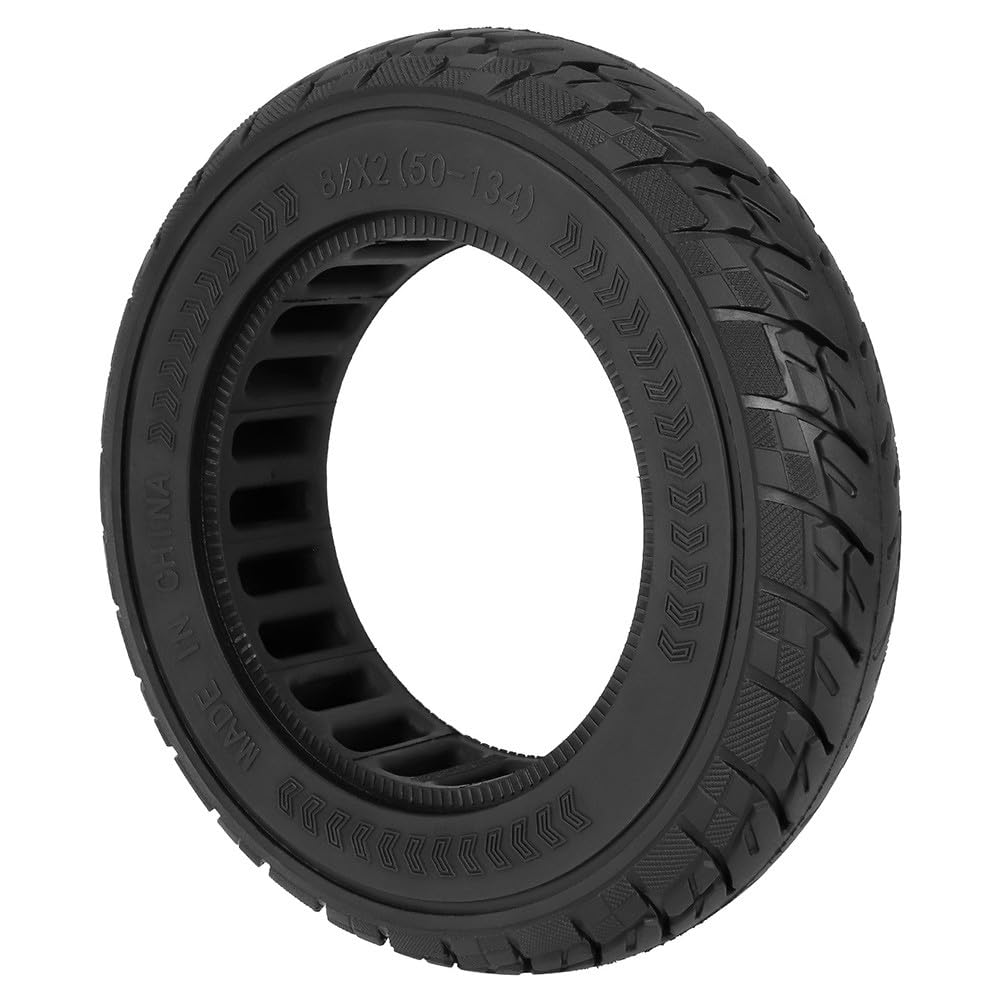 Pneu 8,5 x 2 50-134 en caoutchouc sans chambre à air compatible avec trottinette électrique inokim Light 2 Roue de rechange 9/8" Noir