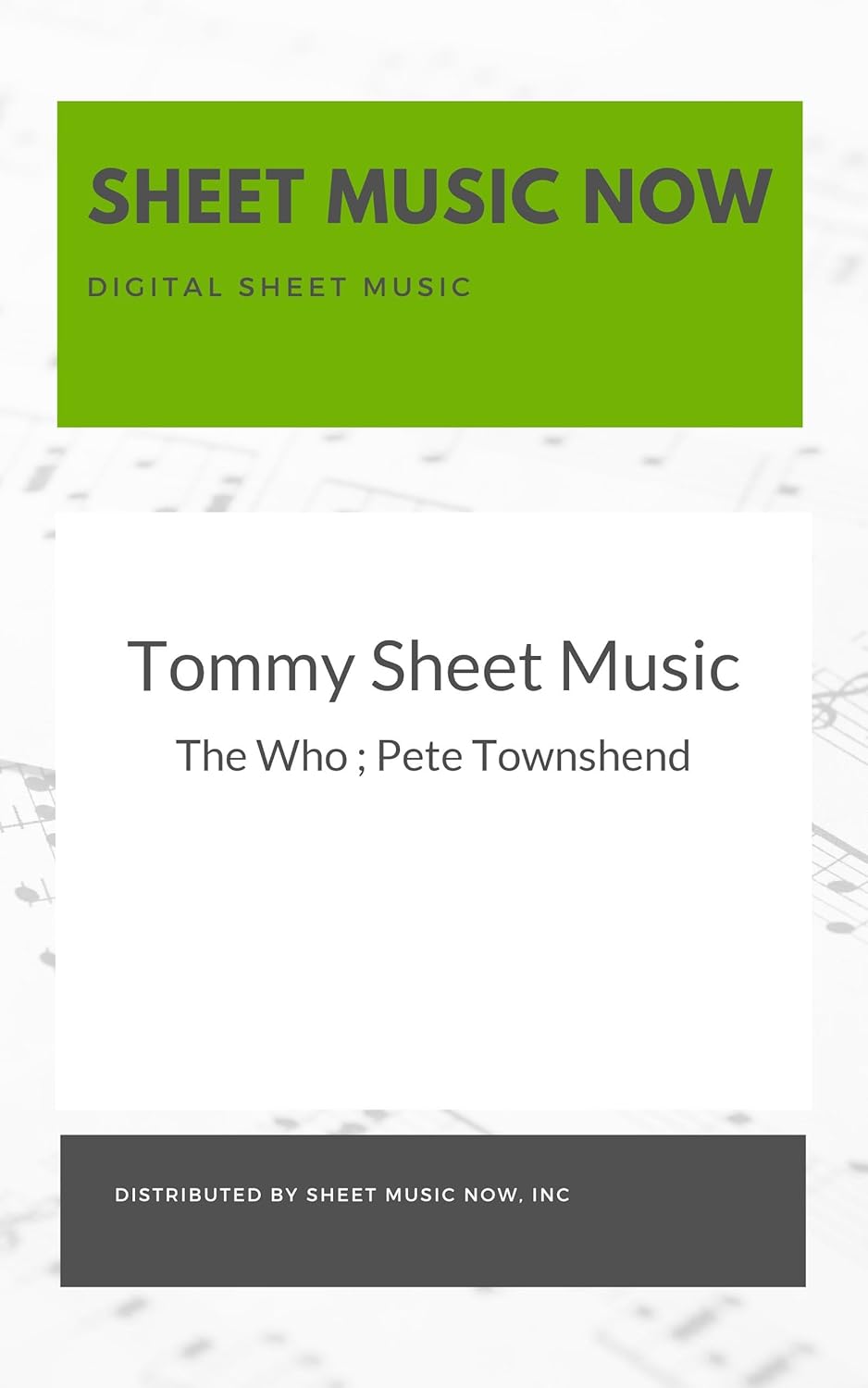 Tommy Sheet Music      Kindle Edition
