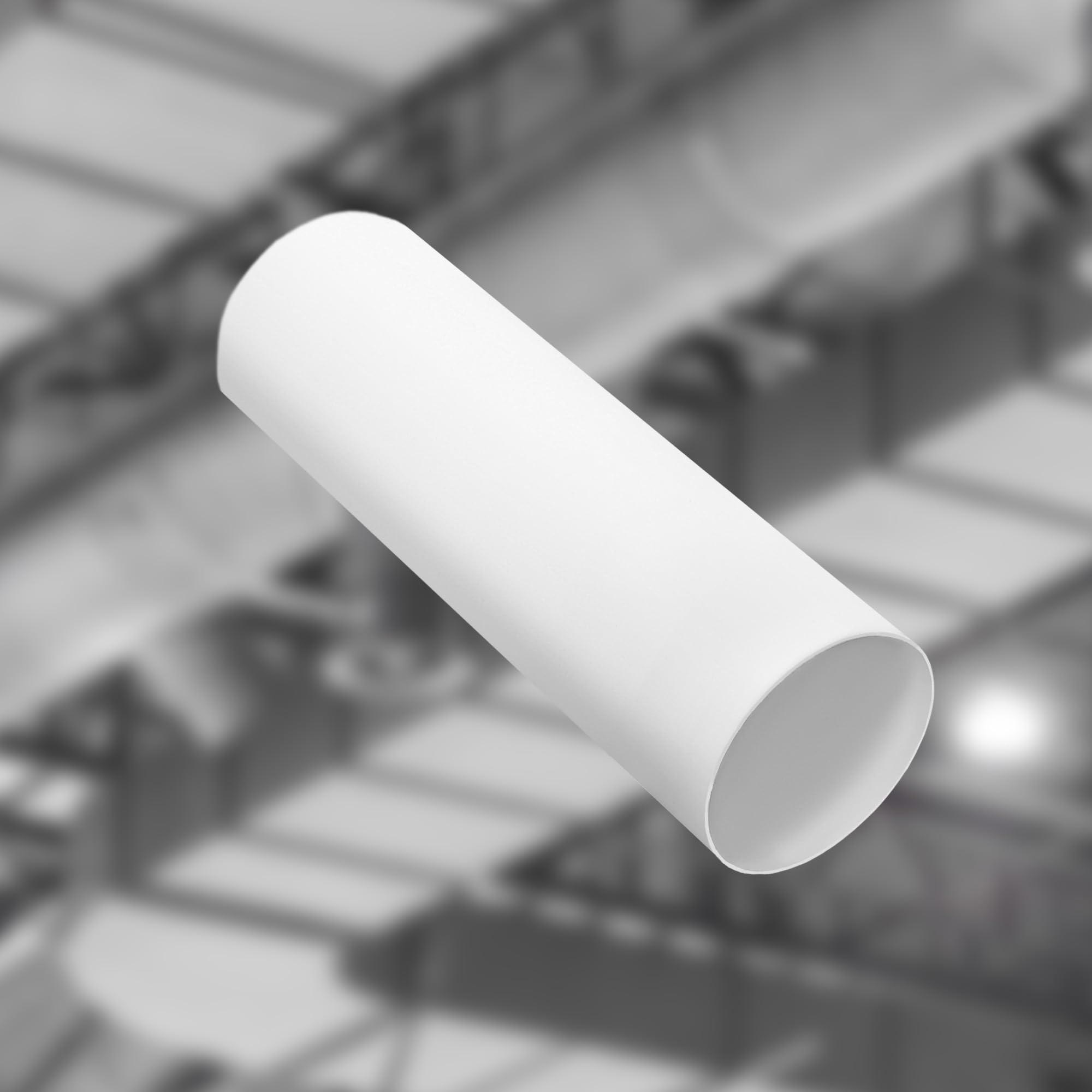 KOTARBAU® Tuyau de ventilation 500 mm - Canal rond - 150 mm - Tube rond en PVC - Blanc