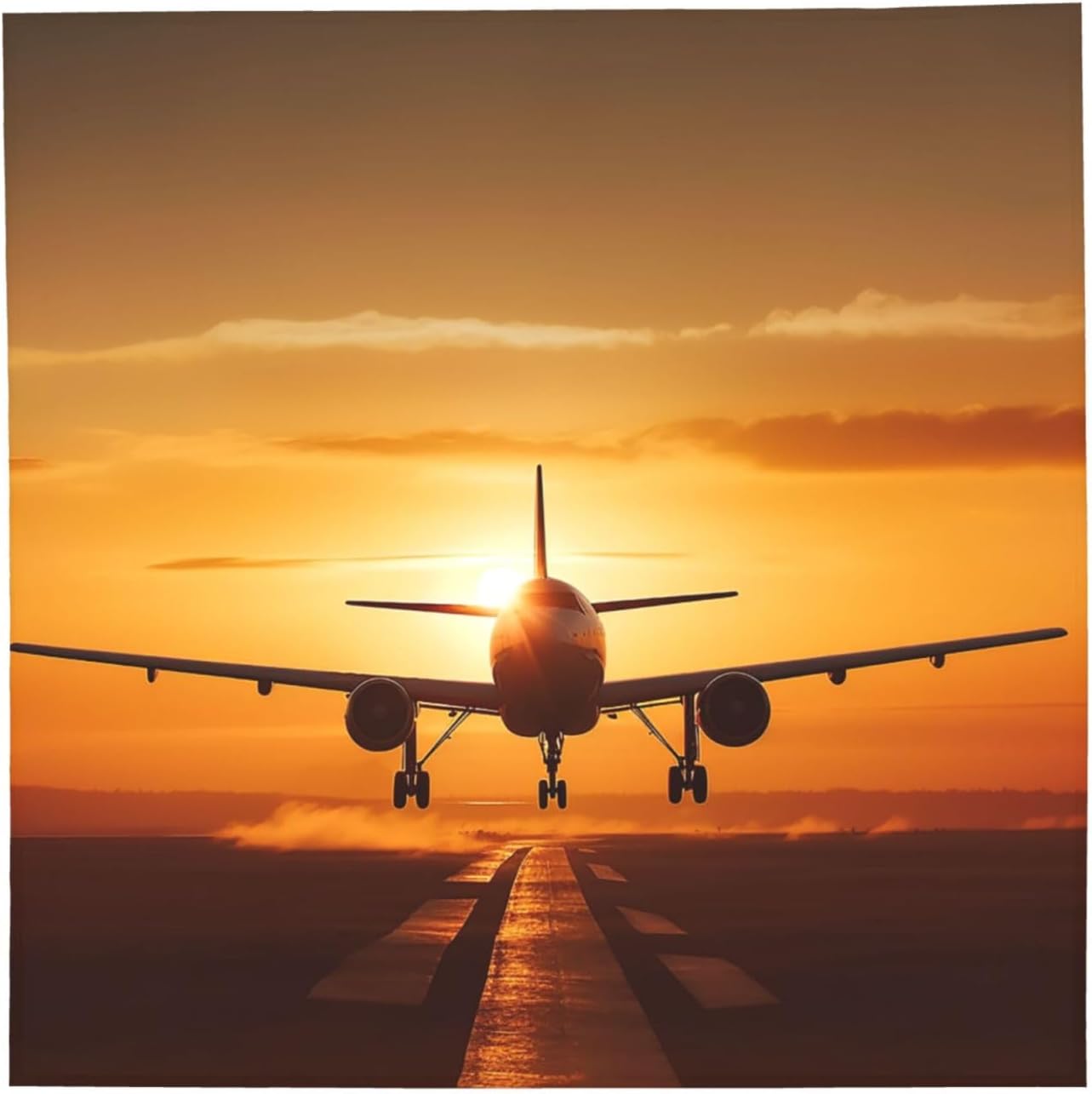 Cotton Bandanas 22x22 inches Aircraft Plane at Sunset Square Scarfs for Men Women Novelty Headband Handkerchiefs