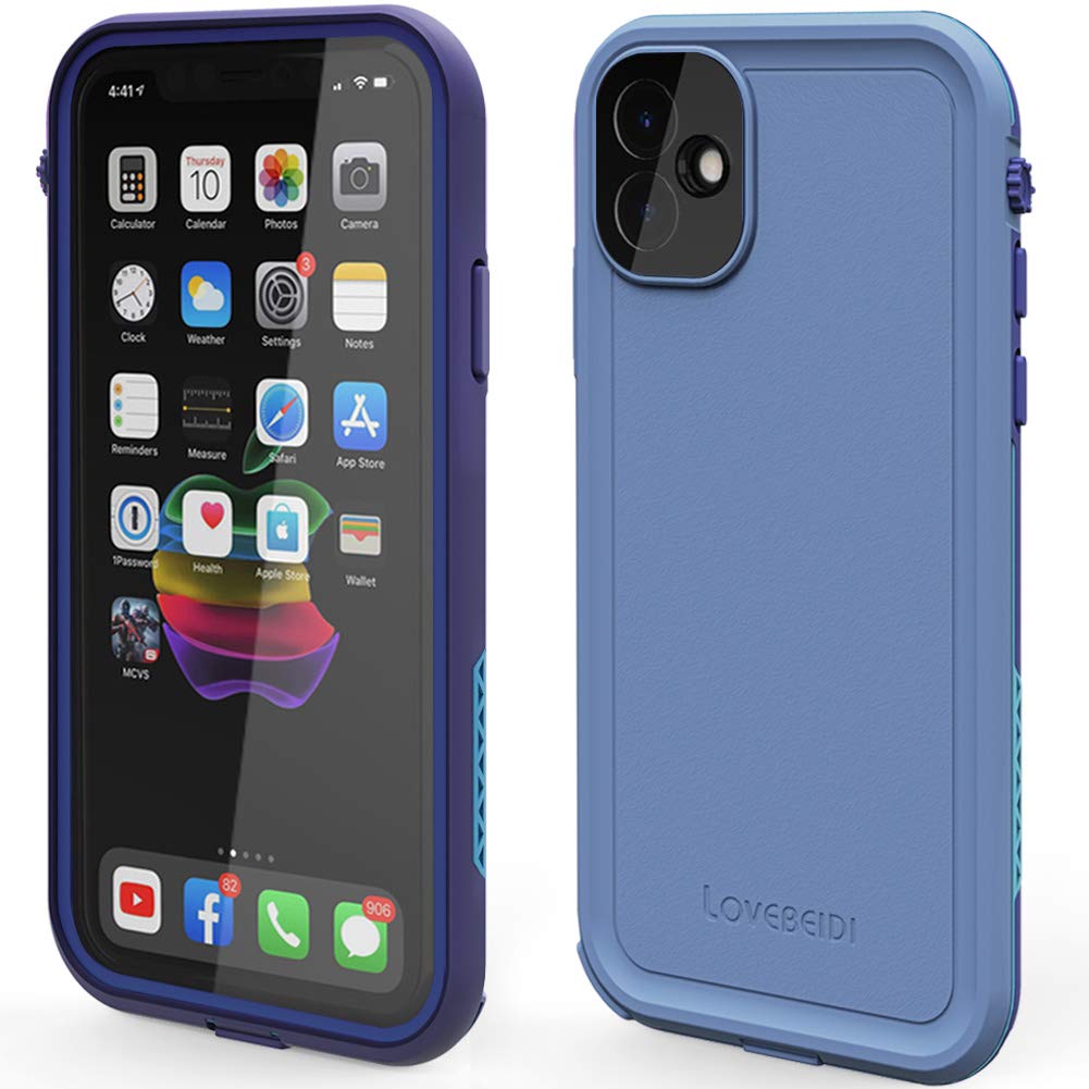LOVE BEIDI for iPhone 11 Waterproof Case 6.1 Screen Protector Underwater Shockproof Full-Body Dustproof Rugged Case for Aplle iPhone 11 (Navy Blue)