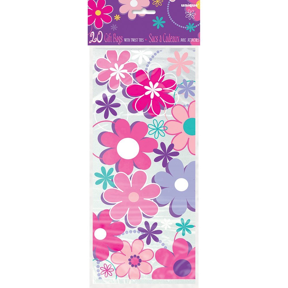 Blossom Birthday Cellophane Bags, 20ct, 40290