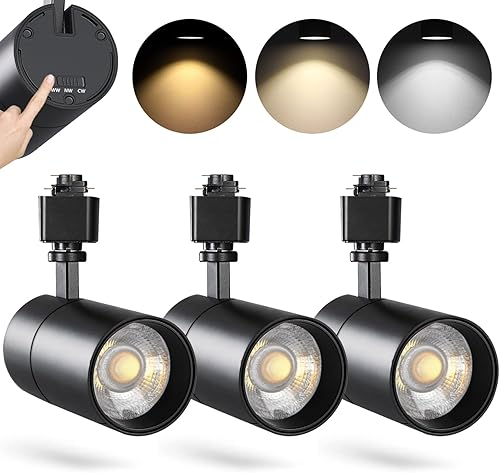 VANoopee Cabezales de iluminaciĂłn de pista de 3 colores en 1 de 20 W H, regulables, sin parpadeo, accesorios de iluminaciĂłn LED brillantes para VANoopee Cabezales de iluminaciĂłn de pista de 3 colores en 1 de 20 W H, regulables, sin parpadeo, accesorios de iluminaciĂłn LED brillantes para