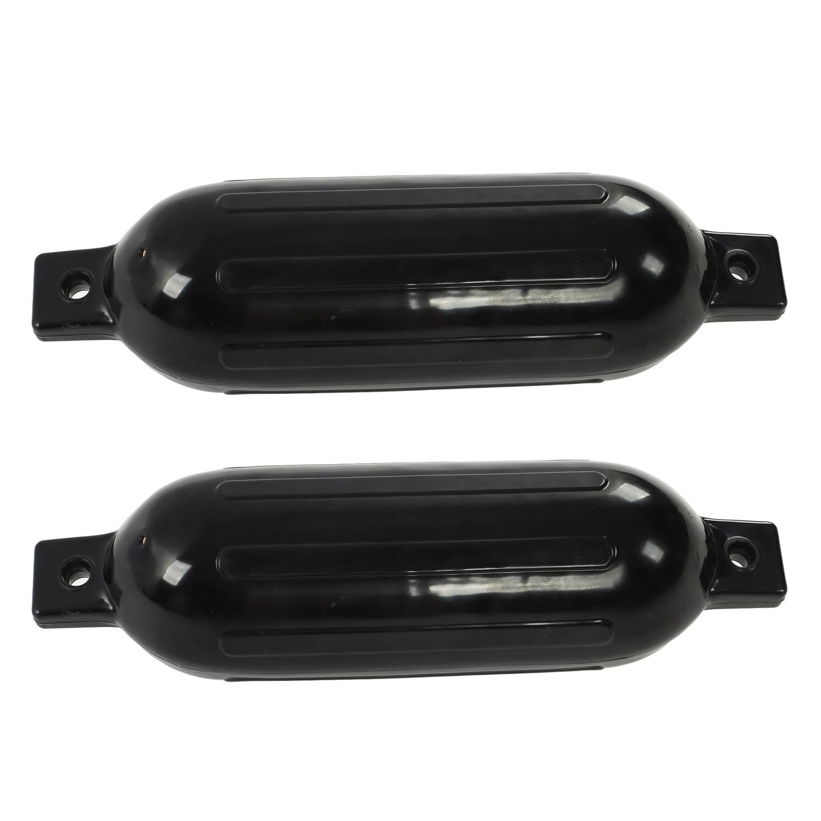 Qqmora Parabordi per Barche Gonfiabili, 2 Pezzi Parabordi per Barche Impermeabili Neri Forti Buffer Antigelo Elastico 6,5 X 23 Pollici per Banchine Yacht Canoe Pontoni