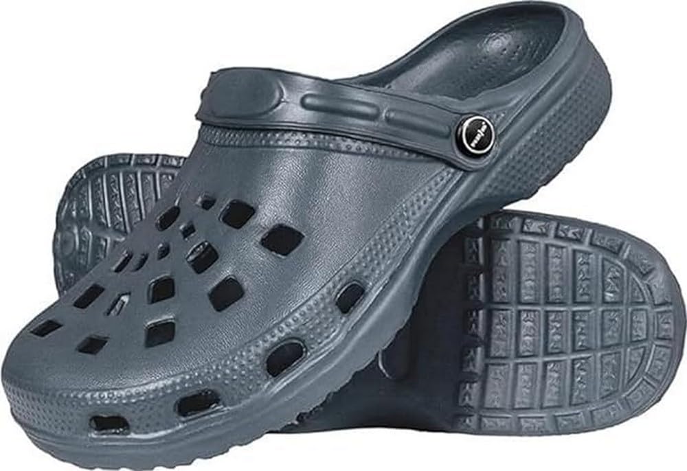 REIS BCDOTS Klapki Robocze, Ochronne, Ogrodowe, do Gastronomii, Buty Ochronne, Kolor: Szary, Rozmiar 44