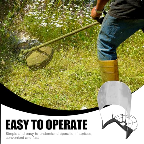 Protector para cortacésped multifuncional de acero inoxidable plata 4