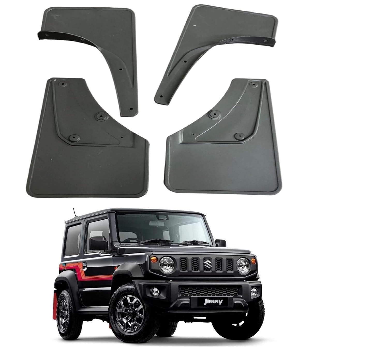 Buy N Bliss O.E Quality Cup Type Mud Flaps Splash Guards Front and Rear for Maruti Suzukii Maruti Suzukii Jimny All Models (Set for 4)