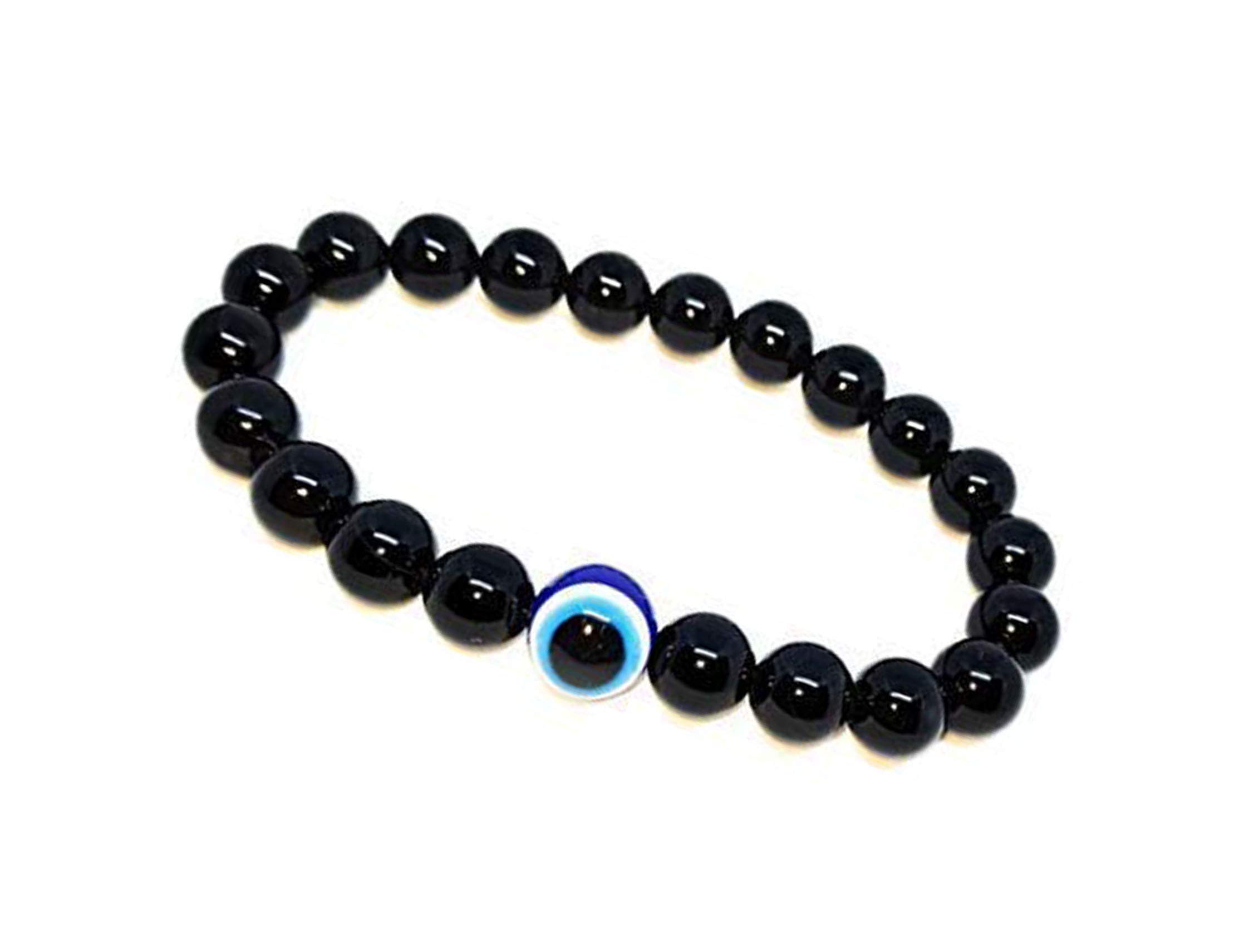 Astroghar Evil Eye Black Crystal Stretch 8 mm Protection Bracelet for Men and Women (B08G4LZSGF) Amazon Price History, Amazon Price Tracker