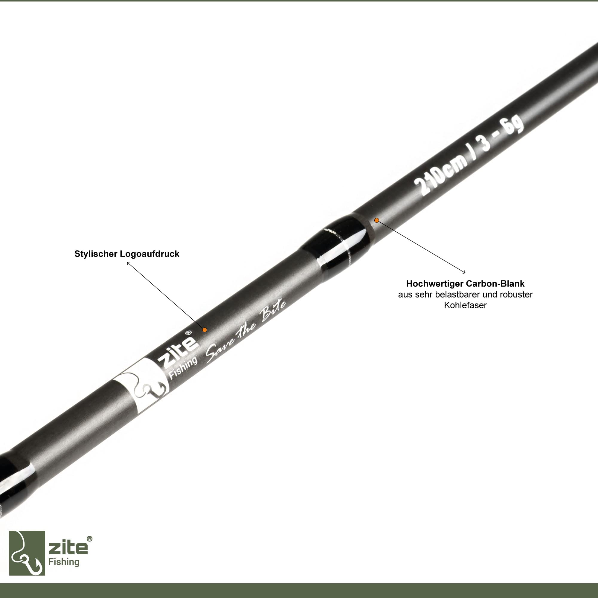 Zite Fishing UL Rute/Forellenrute 190cm 2-5g | Trout-Spoon Angel-Rute | Spinnrute Ultra Light mit Korkgriff zum Barsch & Forellen Angeln, Angeln Rute, Spinnruten, Forellen-Rute, Forellen-Angel