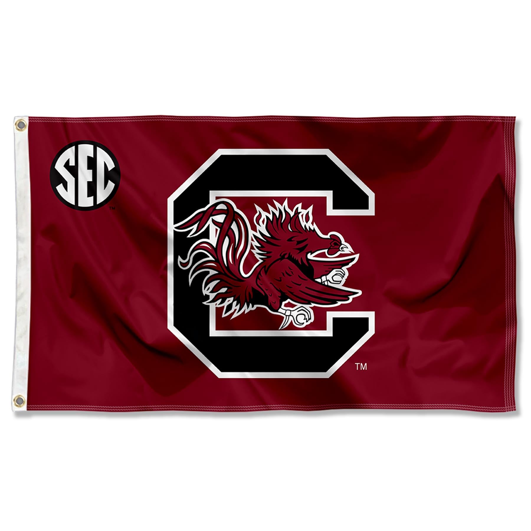 South Carolina Gamecocks SEC Logo 3x5 Grommet Flag
