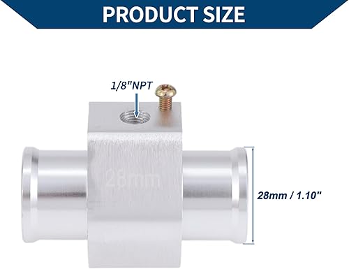 Miniatura 3 de ACROPIX Kit de sensor universal de temperatura de agua de 12 V24 V, adaptador de tono plateado de 18 "NPT 1.10" 150'F encendido - 135'F apagado para