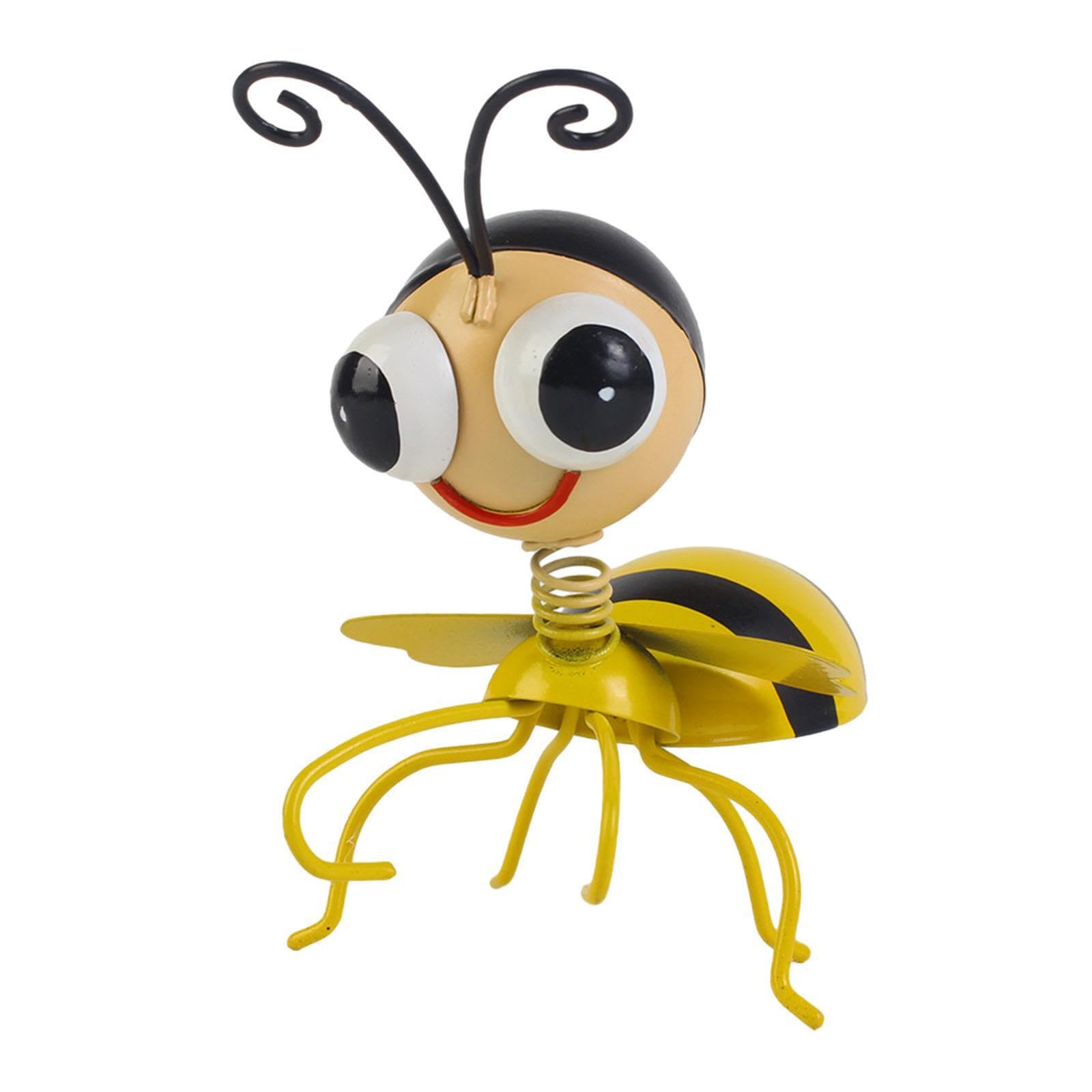 QUXVUIS Premium Decorative Garden Statue Beautiful Hanging Sculpture Enhances All Garden Styles And Themes Hanging Animal Statue With Realistic Flower Pot, Bee