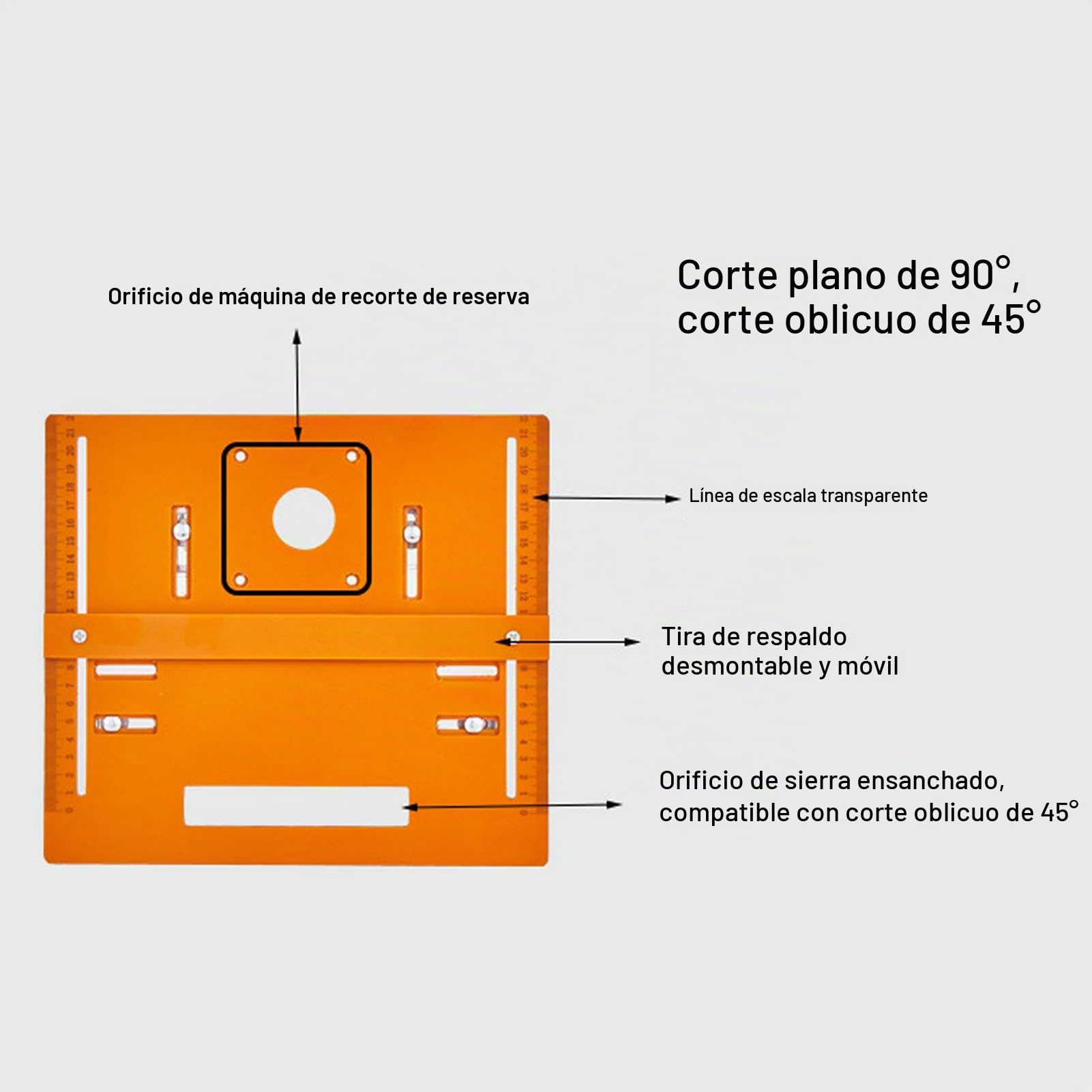 Placa Base de Sierra Circular, Guía de Sierra Circular Cortada Placa de Inserción de Mesa de Enrutador de Aluminio Mini Bancos de Carpintería Placa Abatible de Enrutador 28x25cm