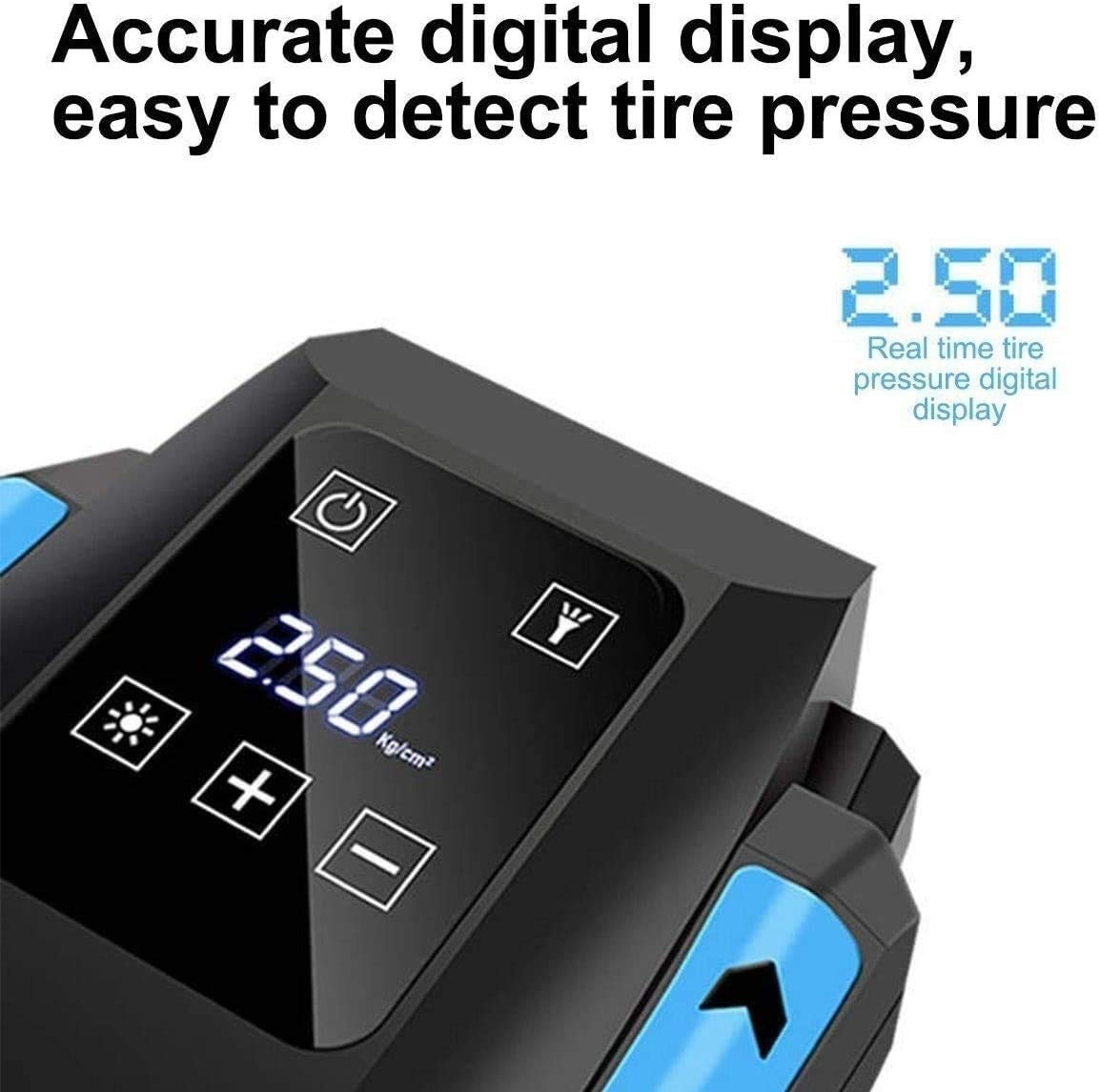 Inflador de neumáticos de compresor de Aire, Bomba de Aire Auto Touchscreen de 150PSI DC 12V para neumáticos de automóviles, Bicicletas y Otros inflables, compresor de Aire portátil con luz LED