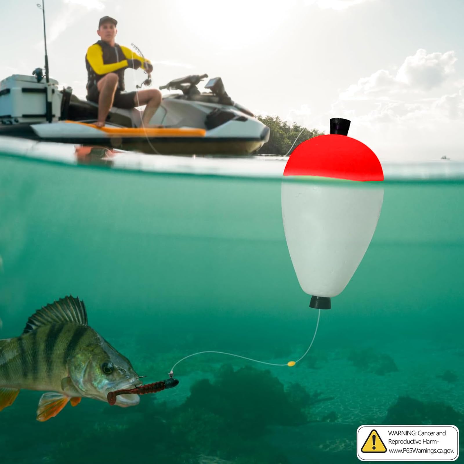 Peg Posen mit Schlitzen, 10 Stück, hohe Sichtbarkeit, Angelposen für Forelle, Crappie, Zander und Panfish | Slip Bobber Angelzubehör