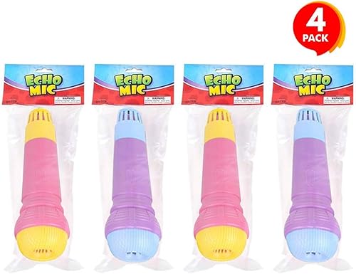 Miniatura 6 de ArtCreativity Micrófonos Echo grandes para niños, juego de 4, micrófonos de karaoke inalámbricos para niños con efecto eco, juguetes musicales