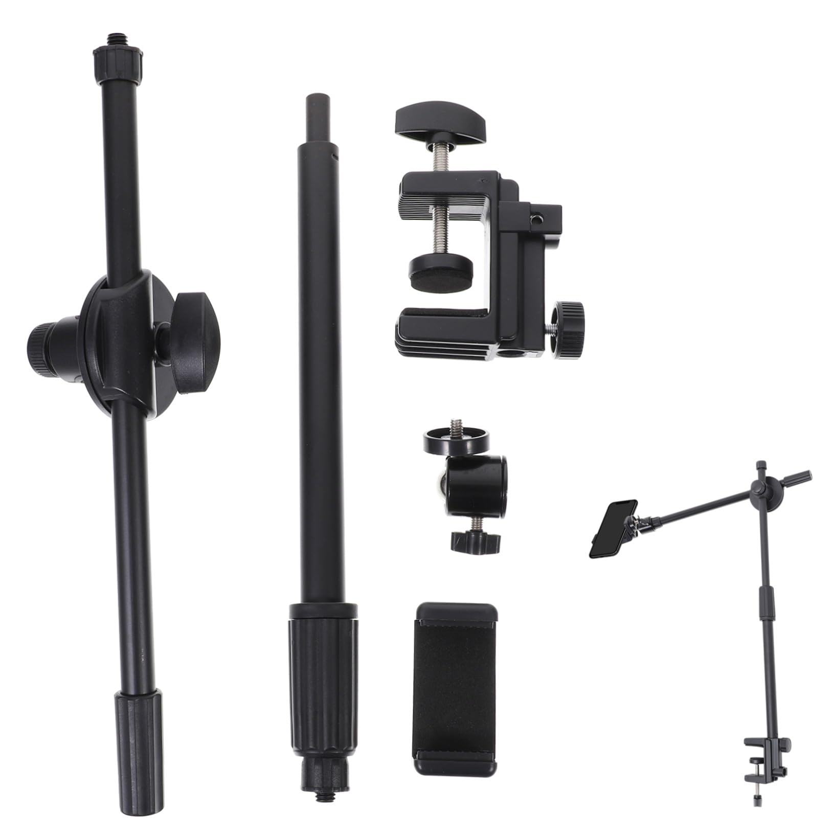 Soporte de Teléfono Accesorio Móvil Flexible para Escritorio Brazo Articulado Telescópico y Base Fija de Abs y Silicona para Teléfonos Celulares