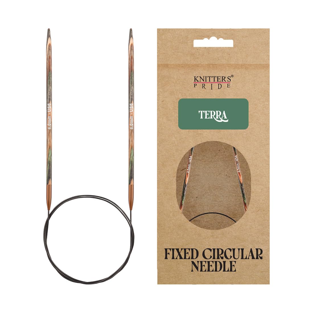 Knitter's Pride Terra Circular Needle 80 cm, 4.00 mm - Single piece
