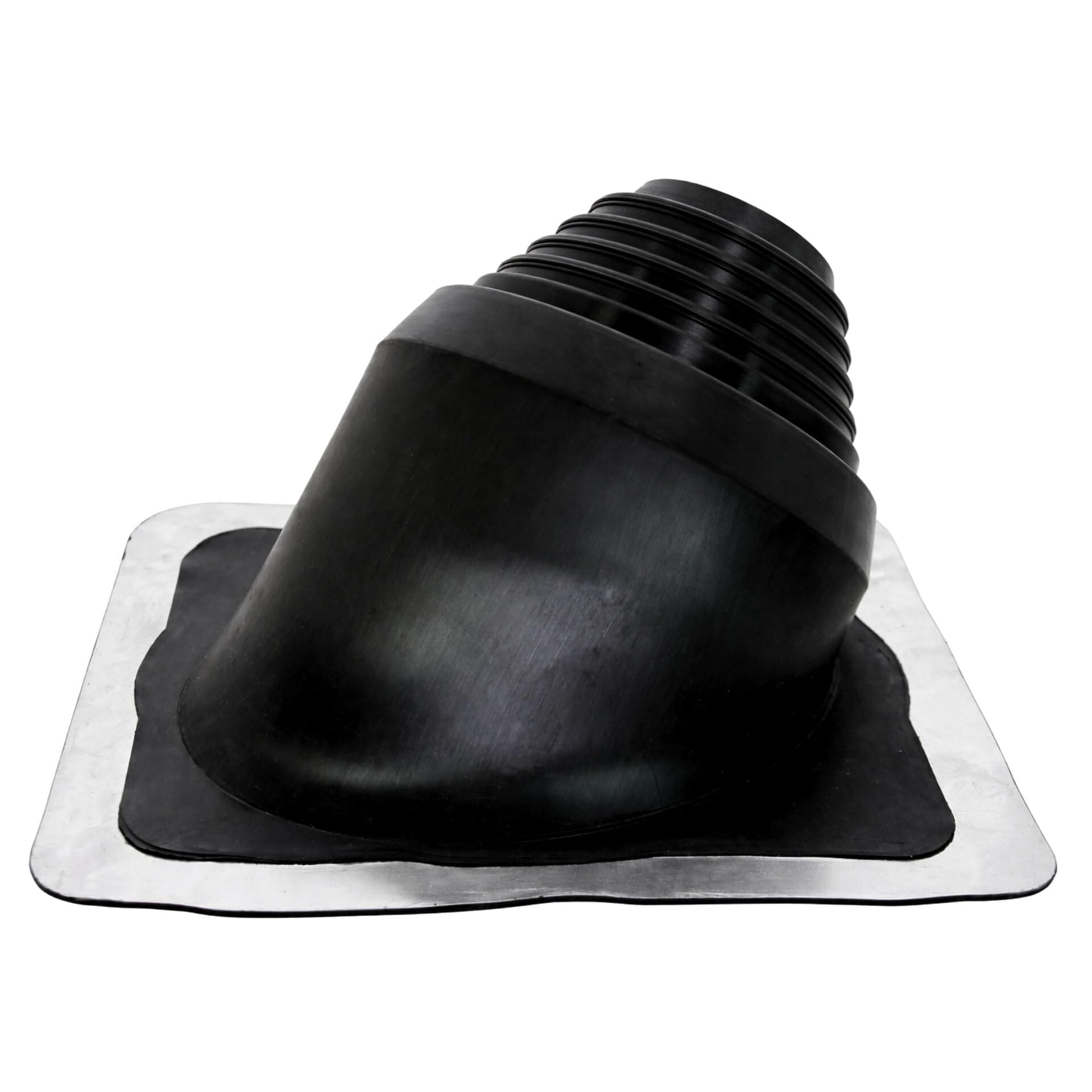Master Flash Black #2 Extreme Angle 2 Flexible Epdm Roof Pipe Flashing For Steep Metal Roofs, Angled Roof Penetration Collar For Pipes, Flues, Vents And Hvac Ducts, 4"-8" (111-203 Mm)