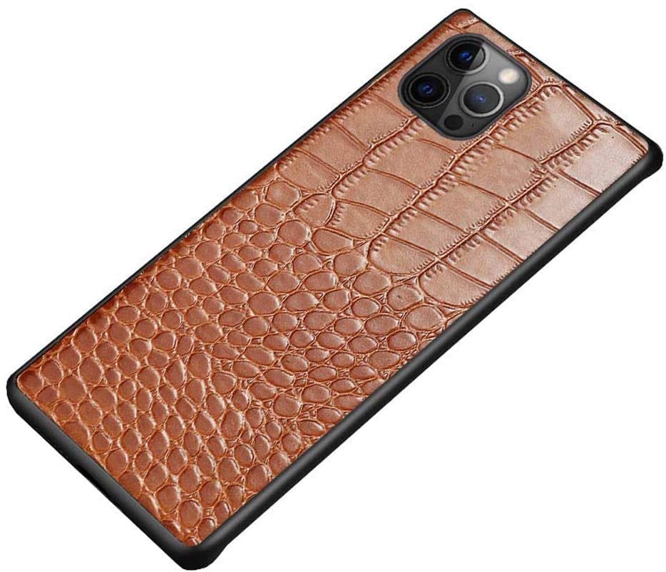 Housse cuir antichoc iPhone 12 Pro évitez les bris d'écran avec l'étui marron intégral