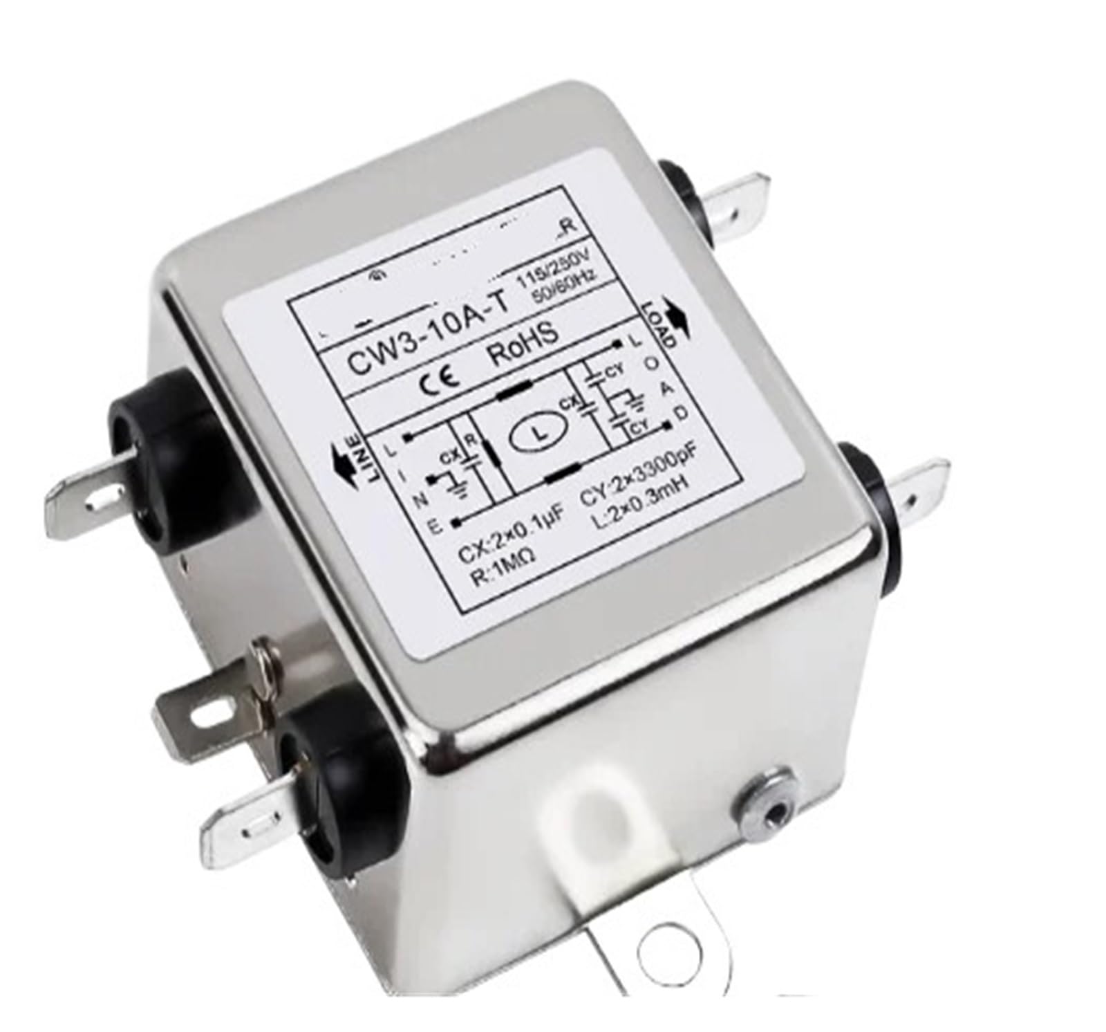 MBPAIHOP CW3-10A-T anti-interference AC 220V power filter line audio purifier CW3