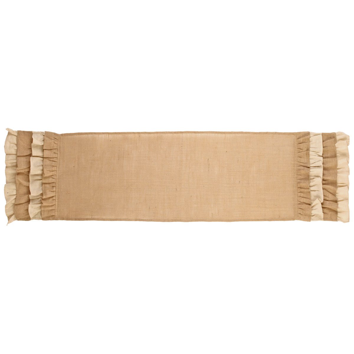 The Country House Collection Multi Ruffle 54" Burlap Table Runner