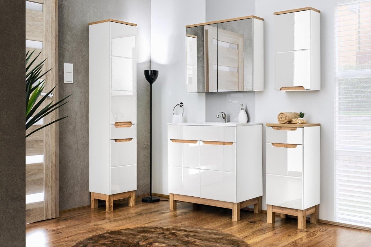 Szafka pod umywalkę - 80 X 45 X 85 cm - Bali White