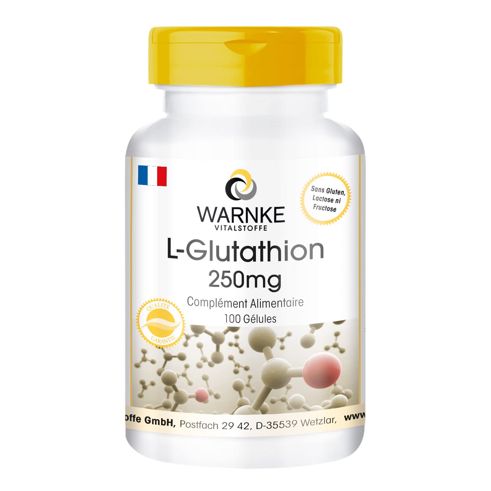 L-Glutathion 250mg - 100 gélules | Herba Direkt - Qualité des pharmacies allemandes
