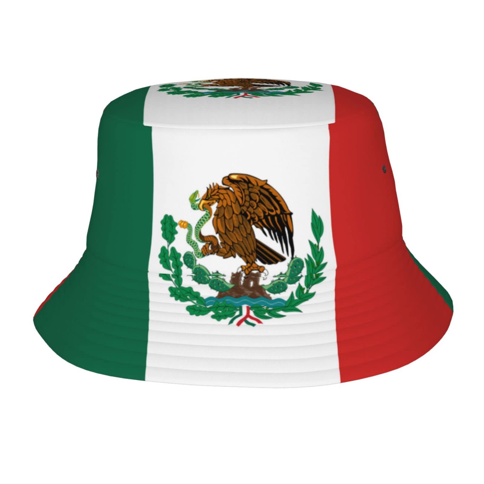 PHAYAH Chapeau Cloche Drapeau Du Mexique Chapeau De Soleil De Plage Chapeau De Pêcheur Chapeau De Soleil à Large Bord Noir Taille Unique Noir Taille Unique Noir Taille Unique, Noir/blanc, Taille