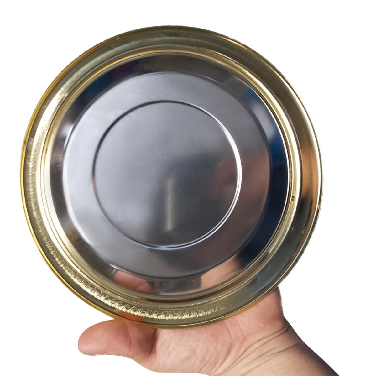 Ciieeo Tapa Empotrada de Acero Inoxidable Solapa Abatible para Cubo de Basura de Cocina y Baño, Diseño Moderno Bordes Suaves para Uso Comercial