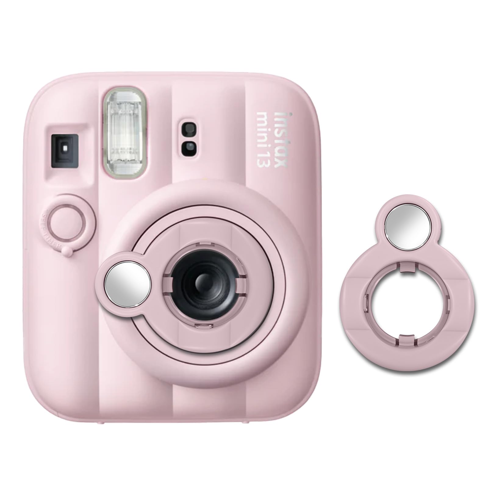 Miroir à Selfie Instax Mini 13, Objectif Macro Compatible avec l'appareil Photo instantané Fuji Instax Mini 13-1 pièce (Rose)