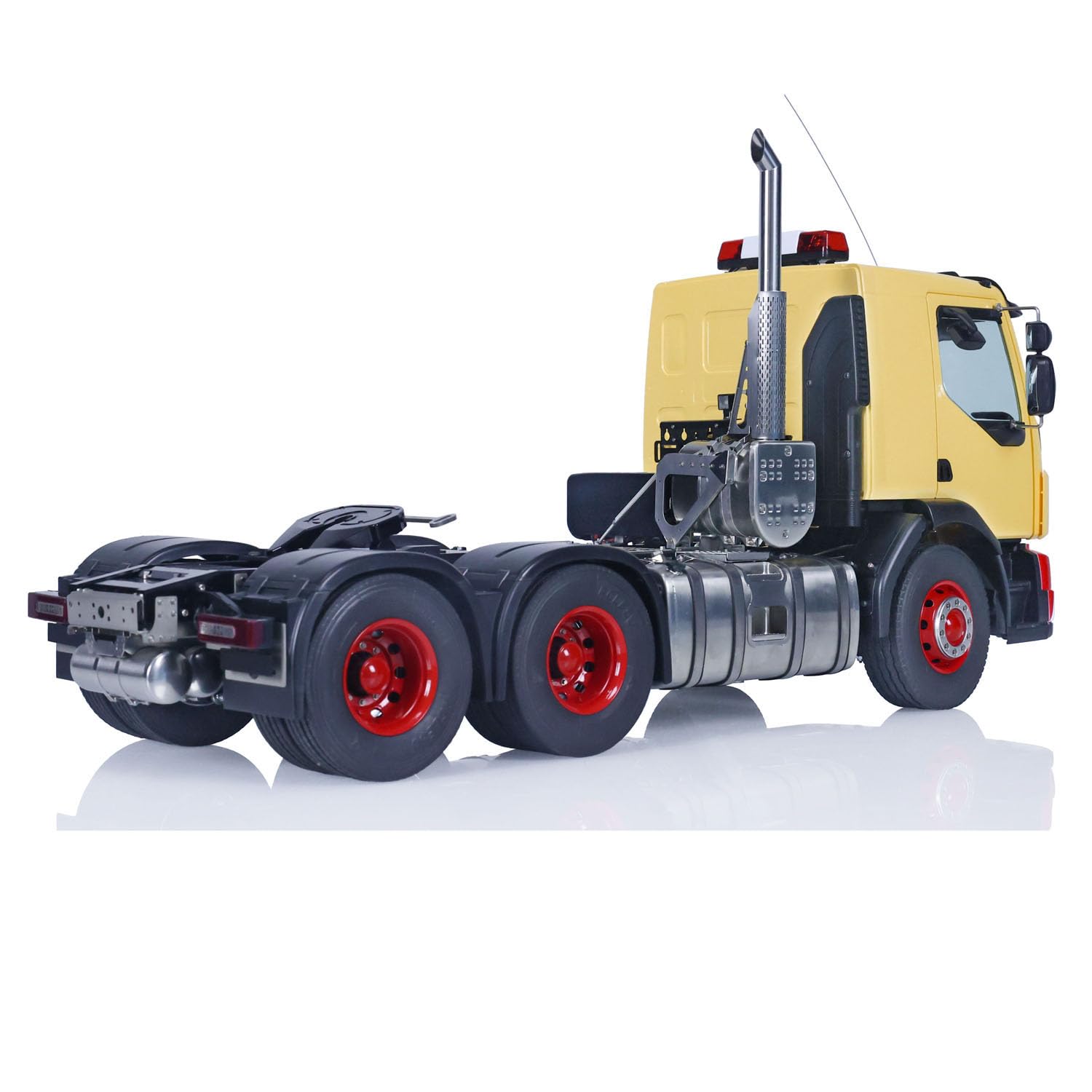 1/14 6x6 RC tractor camión 3 ejes pintado montado montado teledirigido modelo de coche