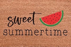 Sweet Summertime Watermelon Welcome Doormat for Patio