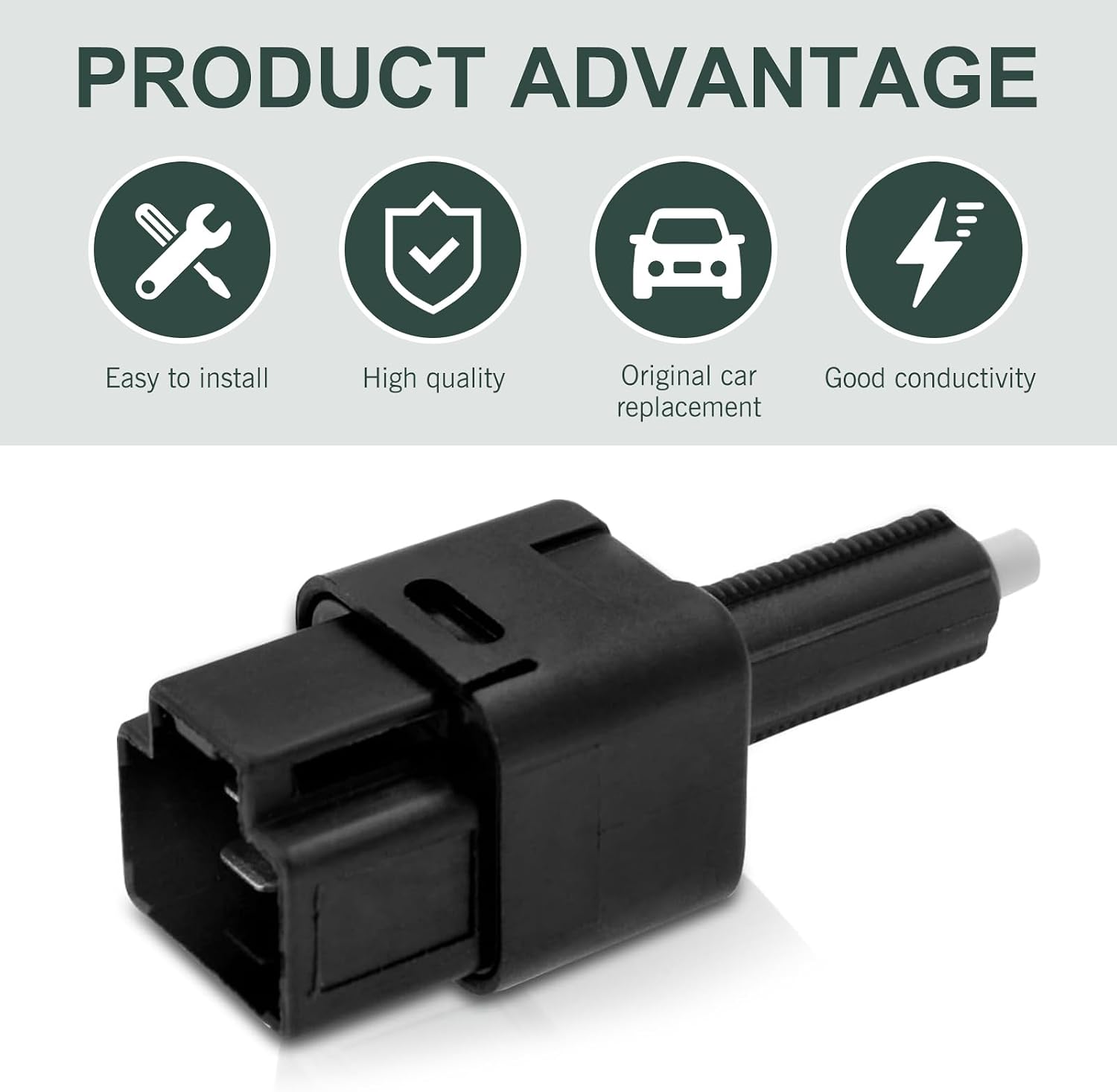 Brake Light Switch, Brake Light Parking Light Switch Assembly, Standard Replacement OEM #25320AX00A 25320AX00C 25320-AX00B, Compatible with Nissan Infiniti (Black)