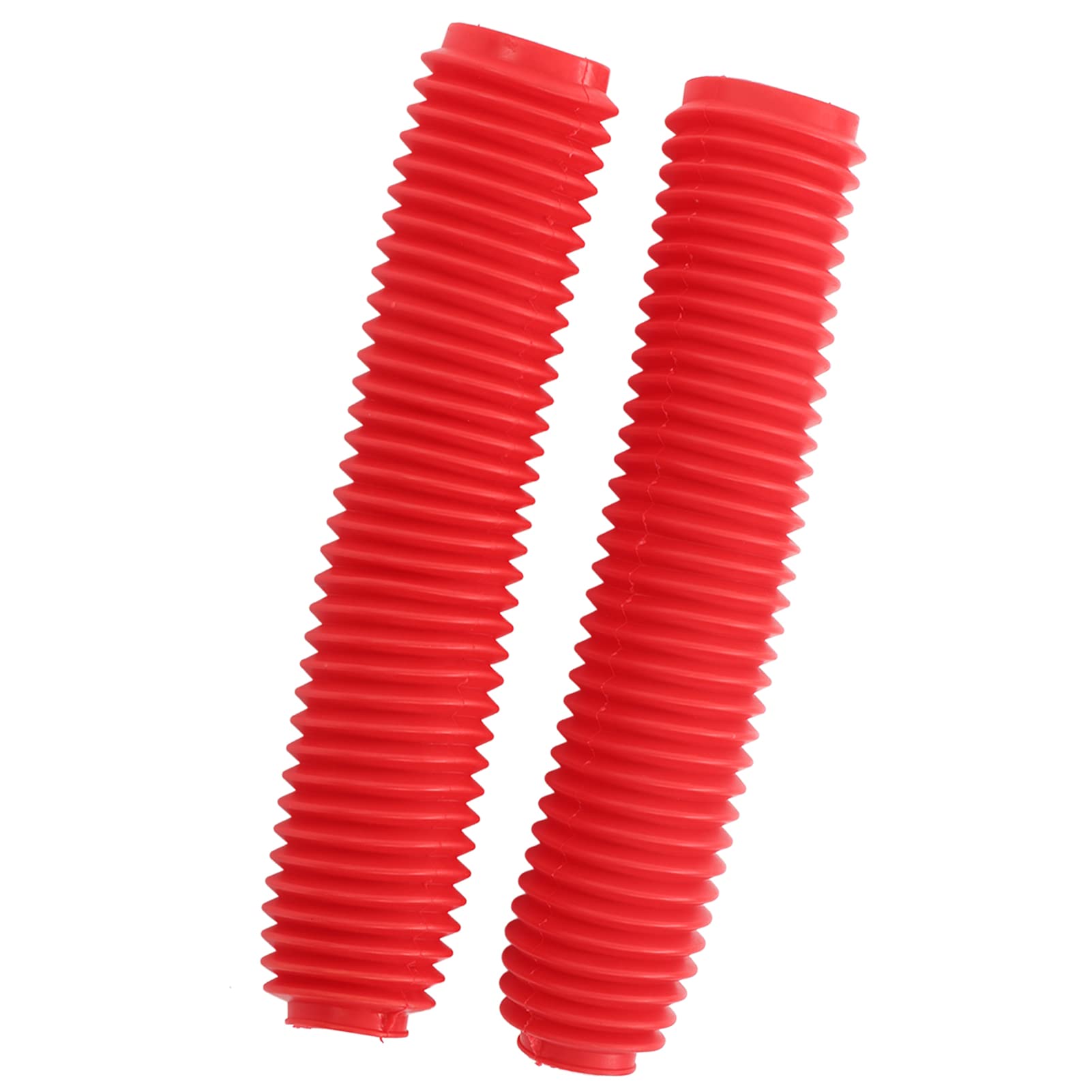 OUKENS Cache Poussière Fourche Moto, Paire De GuêTres De Protection Contre La PoussièRe Pour Fourche Avant De Moto Pour SUZUKI RM125 DR250 DRZ400 400(rouge)