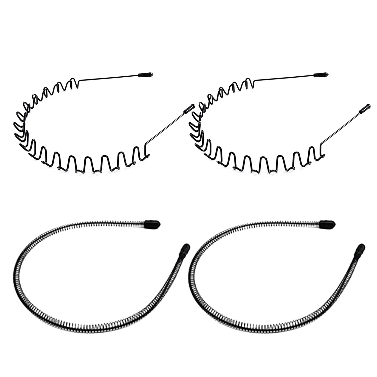 JERLITU Metal Headband for Men, Womens Fashion Headband, Neutral Wave Headband, Outdoor Sports Hair Bands Simple Elastic Non-Slip Hair Accessories. (4