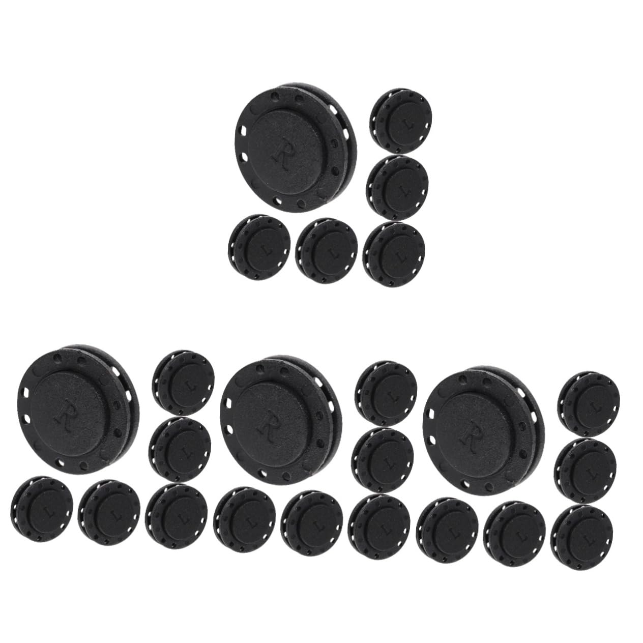 OUNONA 24 Pares Hebilla Oculta Magnética Broches Para Ropa Botones Abrigo Broches Para Tela Ropa Botones Magnéticos Cárdigan Botones Magnéticos Broches Para Coser Ropa Imán Bebé Bolsas