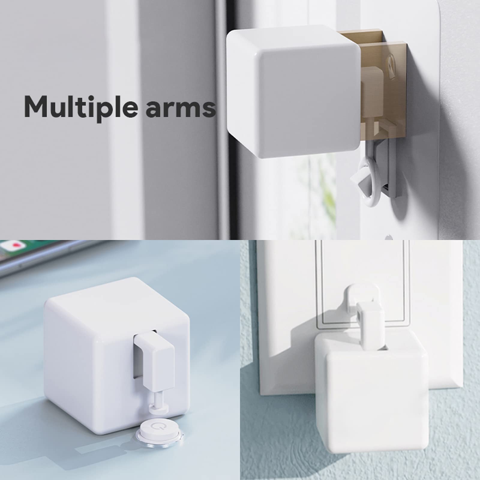 DAZZLEEX Interruttore intelligente pulsante pusher, 1 pz Smart Fingerbot Robot Interruttore per Bot Pulsante Push per Smart Life Telecomando Bianco