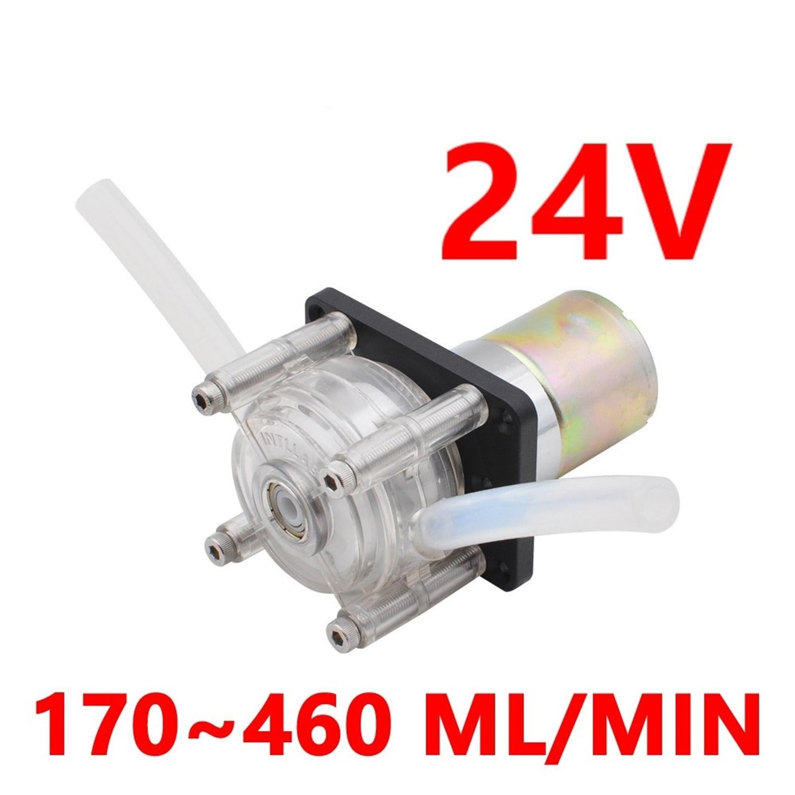 Pompe doseuse péristaltique à Haut débit 12 V DC for Aquarium et Laboratoire – 460 ML/Min, Facile à Nettoyer, Sens d'écoulement Variable(80-220 ML -12V)