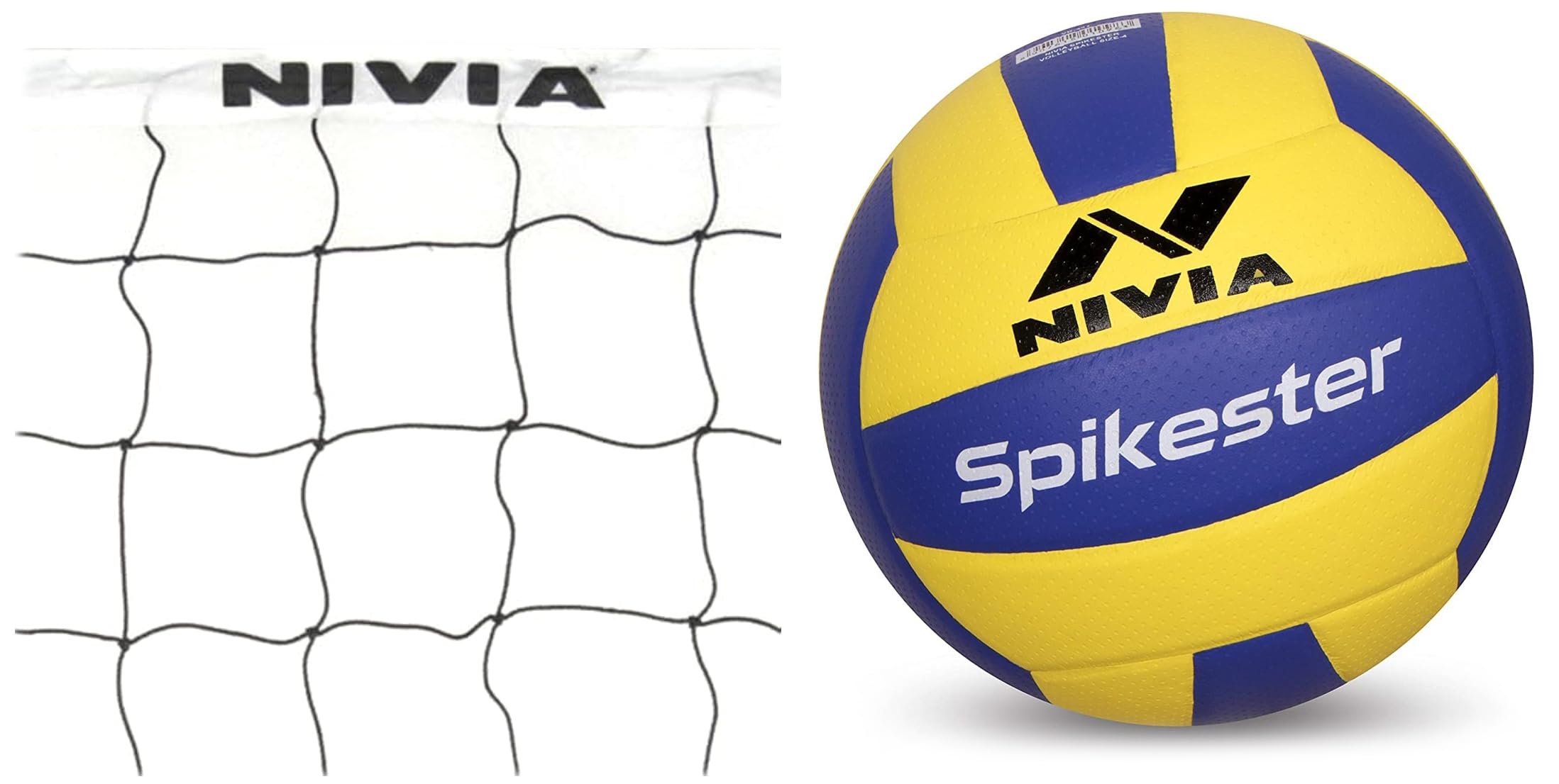 Nivia Jh-P003 Nylon Volleyball Net (4) & Nivia Spikester Volleyball/Material - PU/18 Panel/for Indoor-Outdoor All Surfaces/Training Ball/for Men/Women Volleyball Size - 4 (Yellow/Blue) (B0C99M4RN9) Amazon Price History, Amazon Price Tracker