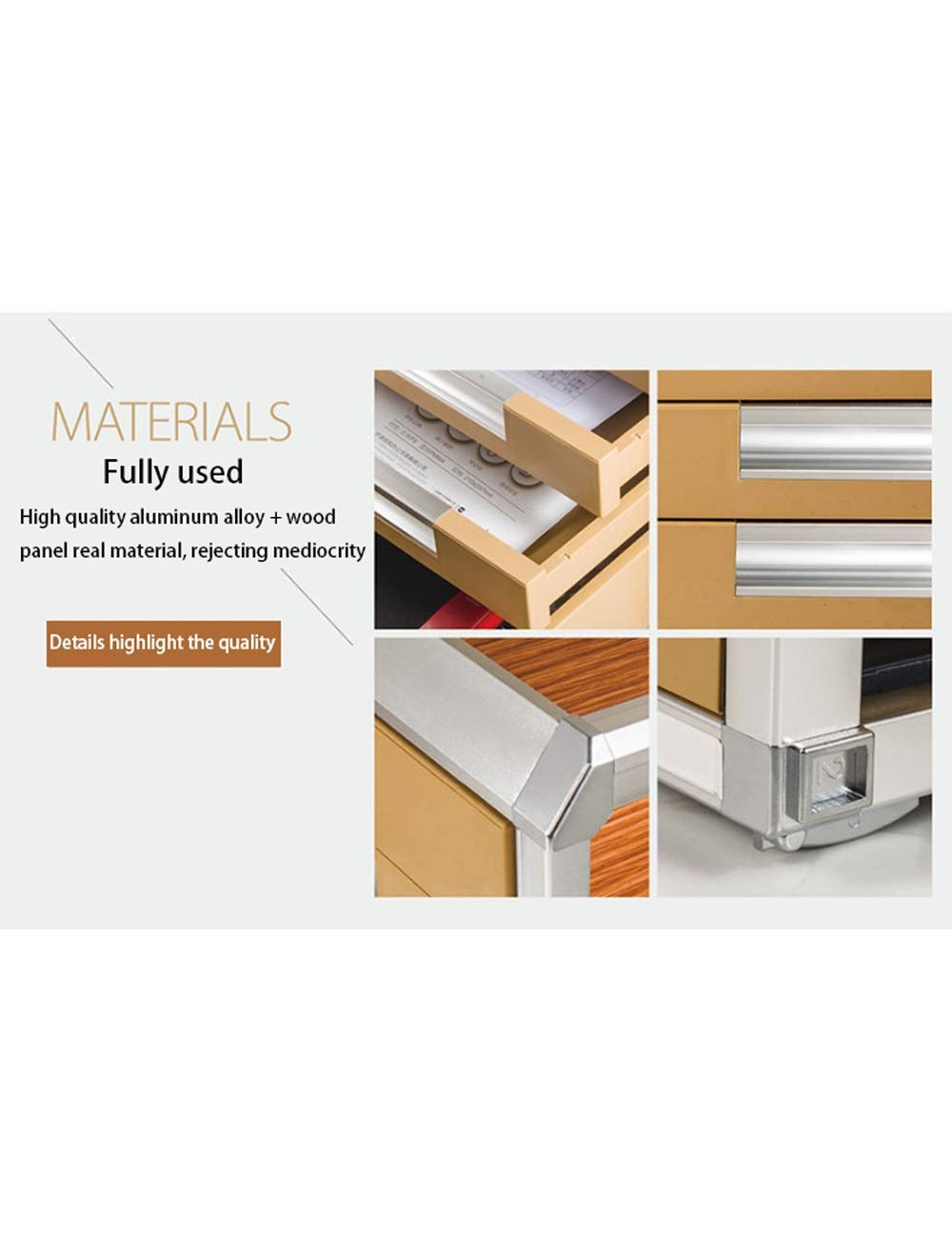Armadio Di Archiviazione Multifunzione per Ufficio - Innovazione Al 5 ° Piano Design Accattivante Venature Del Legno, File Manager Argento Gestore File Armadietti Armadietto Desktop Manager,un