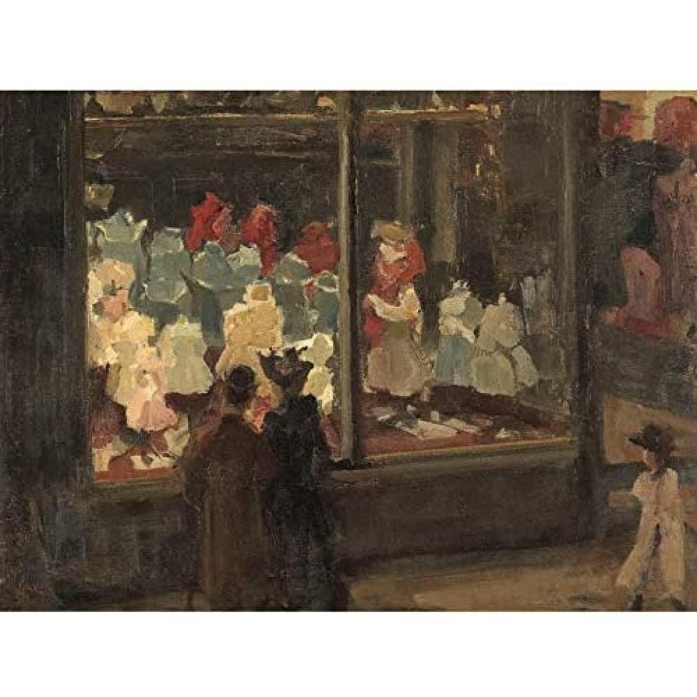 Artery8 Isaac Israels Clothing Shop Window Picture Art Print Canvas Premium Wall Decor Poster Mural