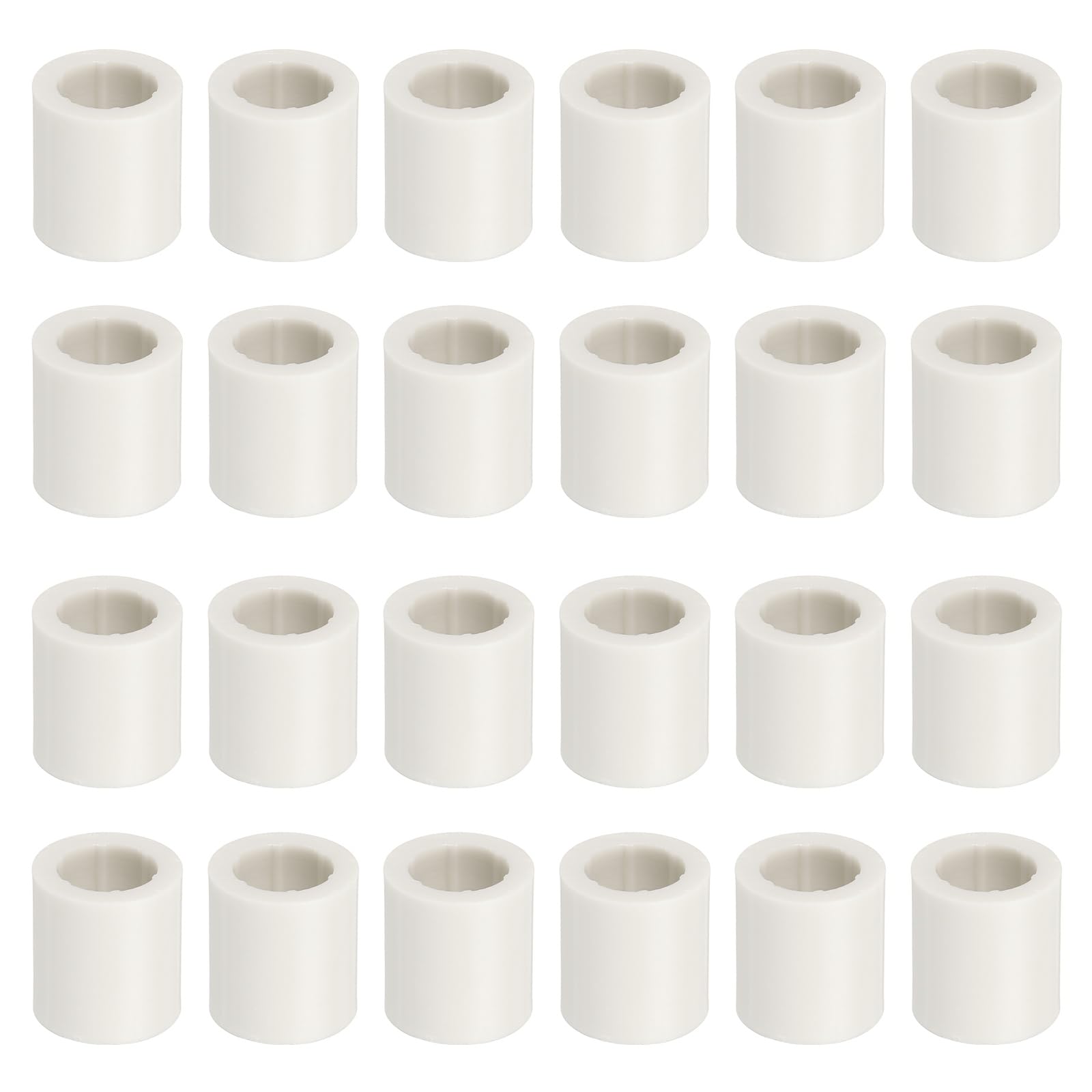 YELARXI Billiard Cue Ferrules, Pool Cue Ferrule Snooker Pool Stick Tip Replacement Accessories & 24Pcs & 12x12.7mm &White - Fitting for (Billiard Stick/Pool Hall)