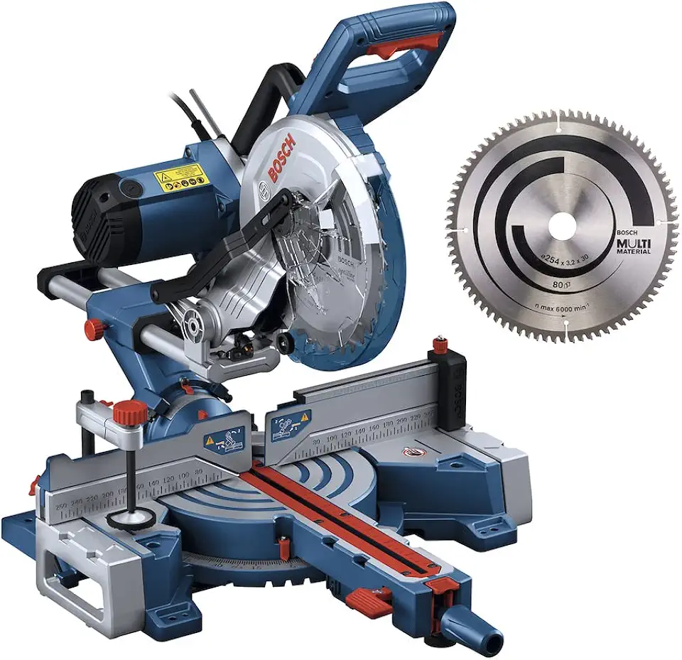 Bosch Serra meia esquadria telescópica GCM 254 D + Disco Multimaterial Alumínio 220V