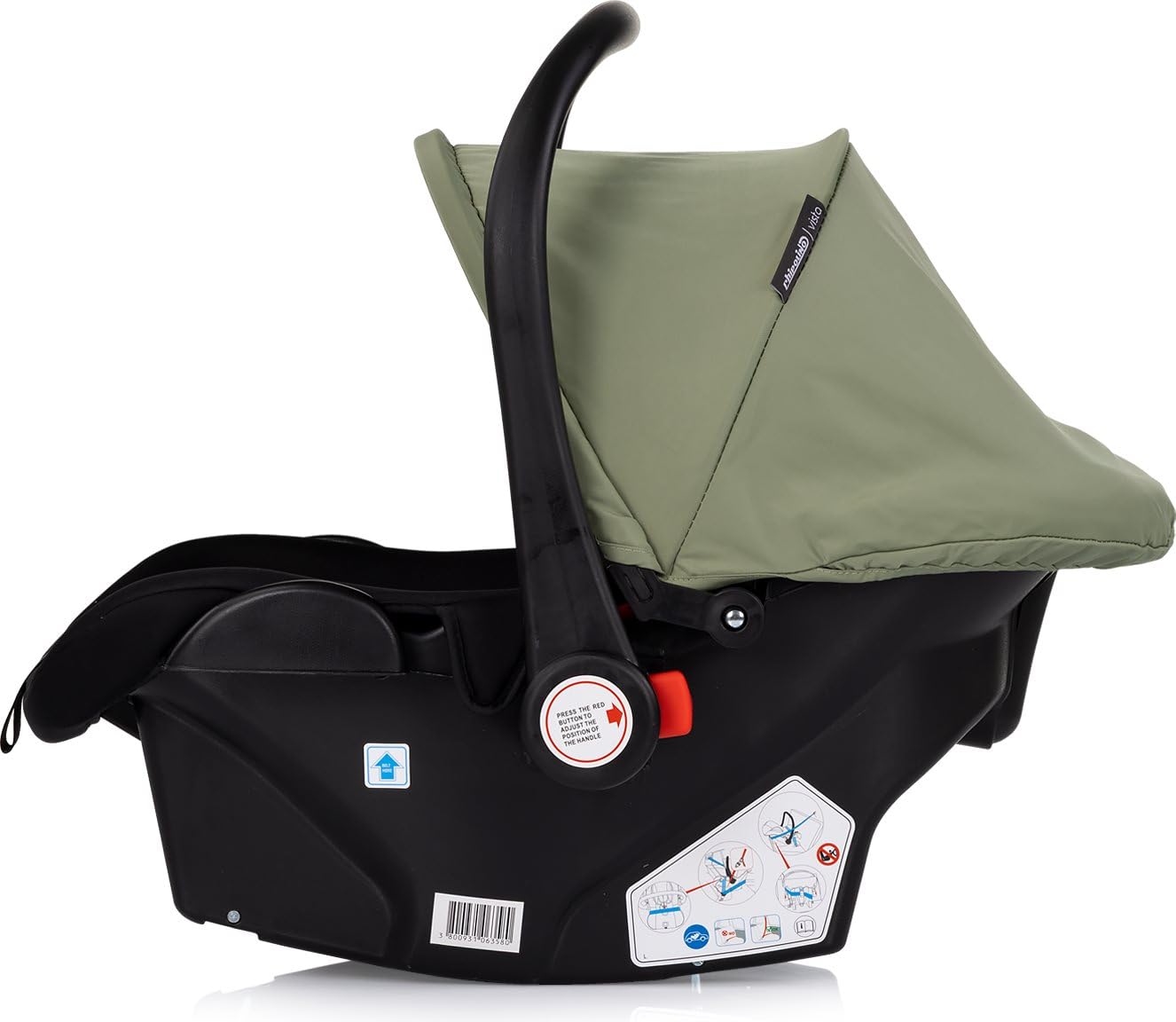 Chipolino Babyschale Vista i-Size (40-87cm) Gruppe 0+, Sonnendach, 3D-Kissen grün