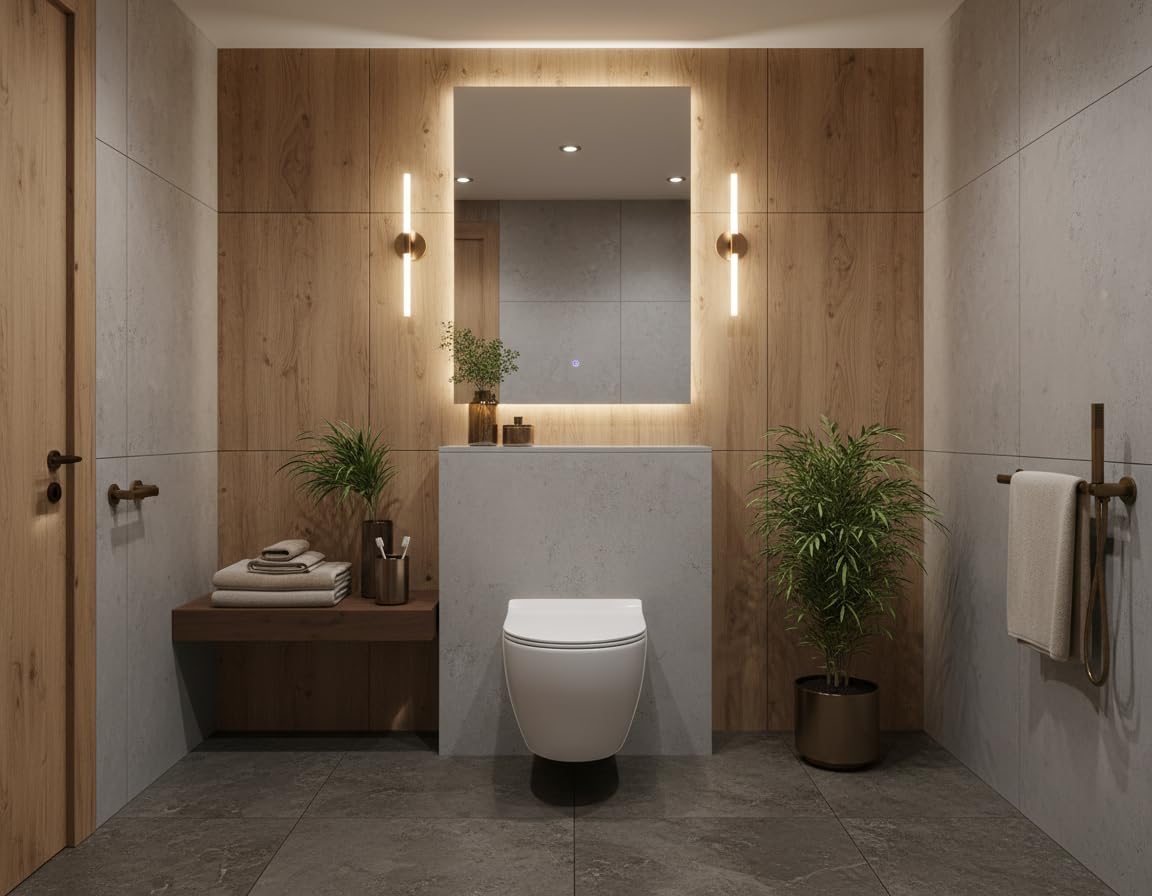 LANERI WC SOSPESO Serie Bent Rim - Vaso Sospeso Rimless - Senza Brida - Bianco Lucido - Misura cm. 52 - Coprivaso Soft-Close