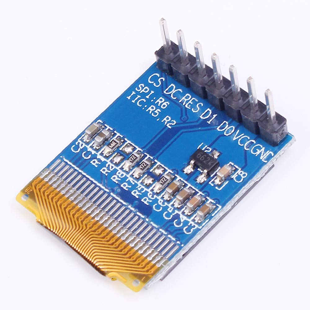 0.66 Inch OLED Display Module, 64 x48 0.66 OLED Screen Driver Board DC 3.3V~5V with White Backlight SPI Interface Module
